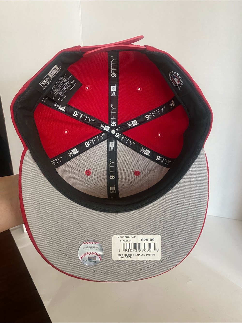 New Era 9Fifty Philadelphia Phillies Men’s Baseball Cap with SnapBack P Logo - Picture 6 of 6